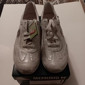 Mephisto Yael Leather Sneakers (2768/30068) Brand New W-Box Women's Size 7.5